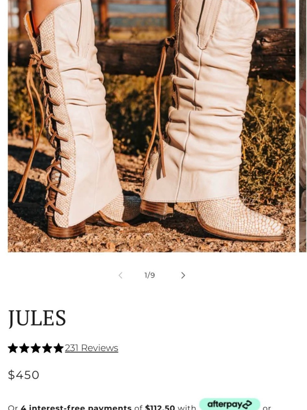 freebird Cream Lace-Up Western Heeled Boots